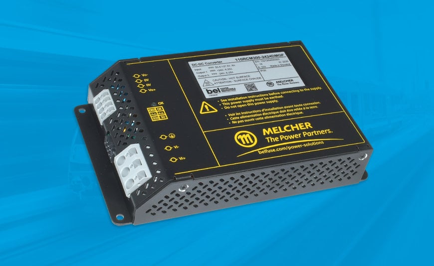 Bel Expands RCM Series for Railway Systems with Dual Output DC-DC Converter